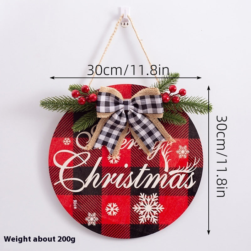 Christmas Decoration Wooden Hang Tag Country Wooden Ornaments