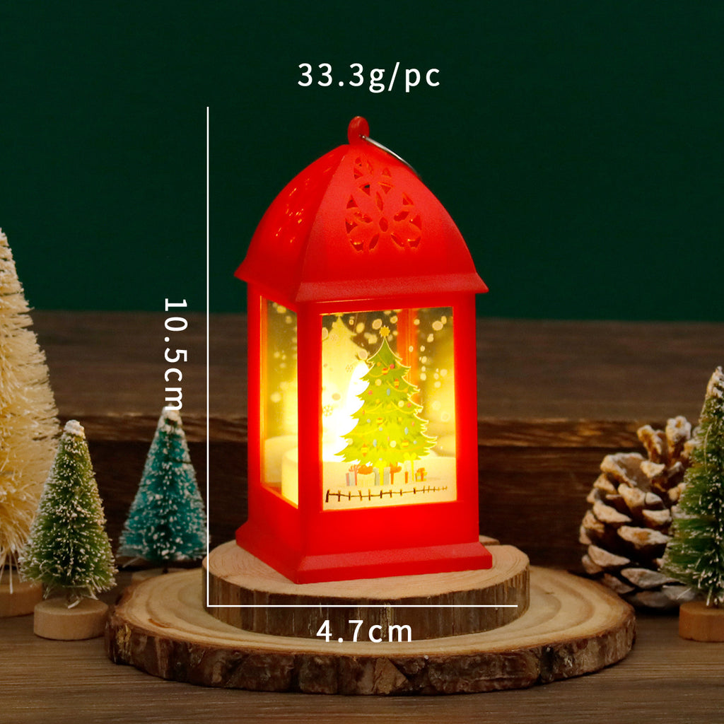 Christmas Atmosphere Hanging Decoration Small Night Lamp Gift Box Retro