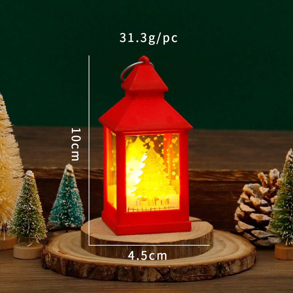 Christmas Atmosphere Hanging Decoration Small Night Lamp Gift Box Retro