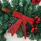 New Christmas Rattan Cross-border Pine Cone Bow Decorative Showcase Holiday Atmosphere Layout Christmas Decoration
