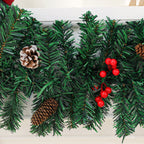 New Christmas Rattan Cross-border Pine Cone Bow Decorative Showcase Holiday Atmosphere Layout Christmas Decoration