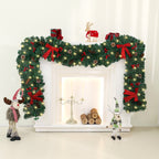 New Christmas Rattan Cross-border Pine Cone Bow Decorative Showcase Holiday Atmosphere Layout Christmas Decoration