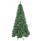Unlit Artificial Christmas Tree, Green Xmas Tree And Folding Metal Stand For Indoor Holiday Decoration