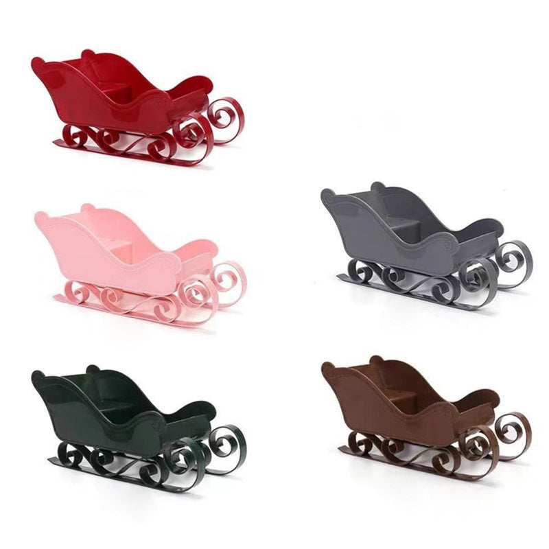 Red Santa Sleigh Christmas Fireplace Decoration Collectible