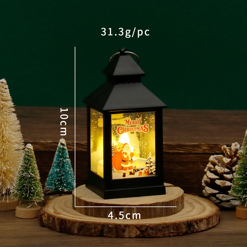 Christmas Atmosphere Hanging Decoration Small Night Lamp Gift Box Retro