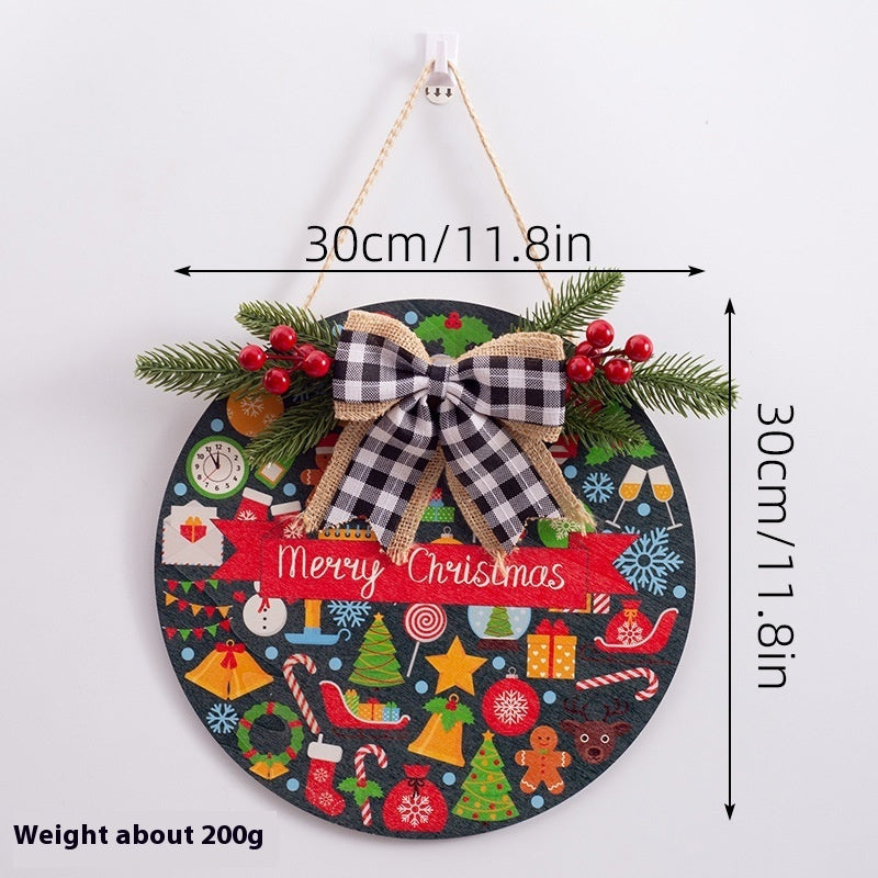 Christmas Decoration Wooden Hang Tag Country Wooden Ornaments