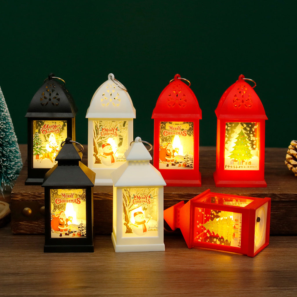Christmas Atmosphere Hanging Decoration Small Night Lamp Gift Box Retro